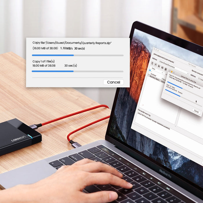 Ugreen US294 USB-C - USB-C 3A 480Mb/s cable 1m - red