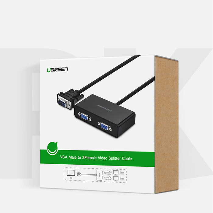 Ugreen 40254 1x2 VGA Splitter 1920x1440 60Hz - Black