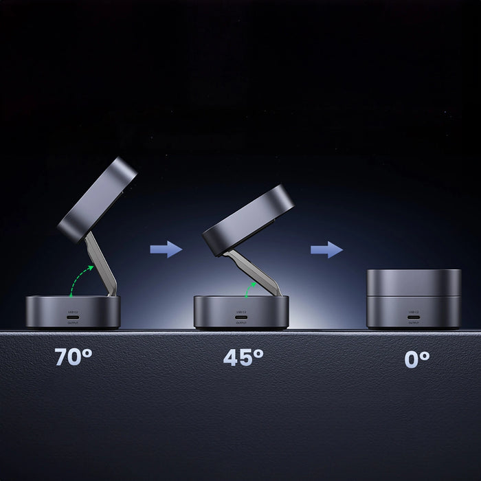 Ugreen W526 3in1 MagSafe / Qi inductive charger for phone / headphones with USB-C port - black