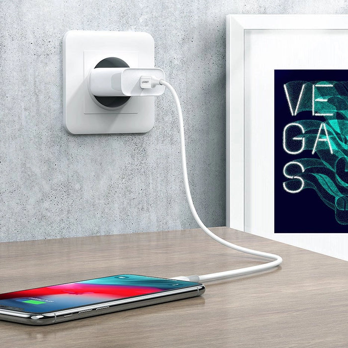 Ugreen US171 Lightning - USB-C MFi PD cable 20W 480Mb/s 1m - white