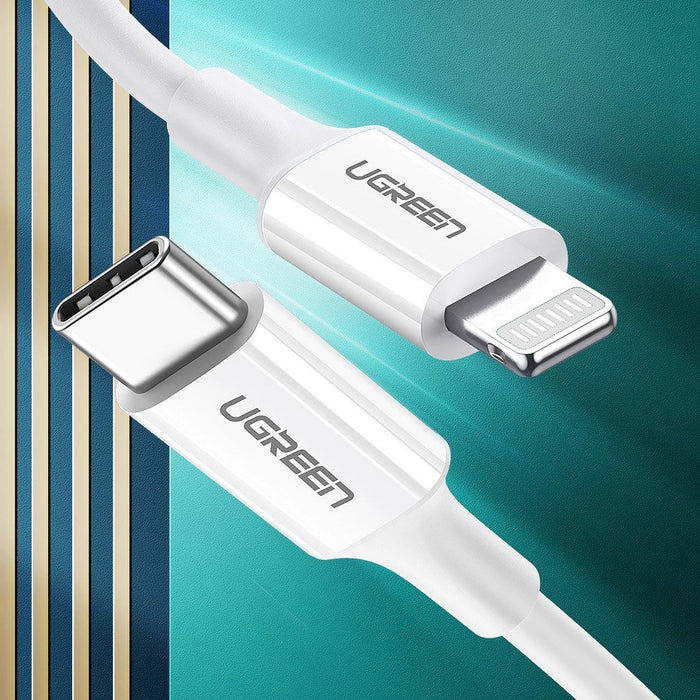 Ugreen US171 Lightning - USB-C MFi PD cable 20W 480Mb/s 1m - white