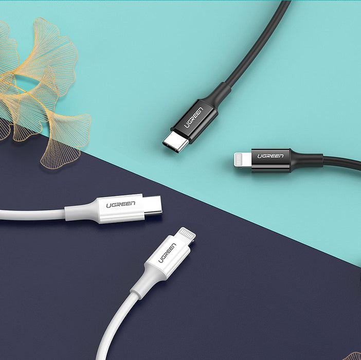 Ugreen US171 Lightning - USB-C MFi PD cable 20W 480Mb/s 1m - white