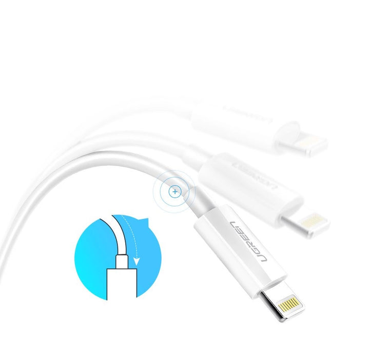 Ugreen US155 20728 USB-A / Lightning MFi 2.4A cable 1m - white