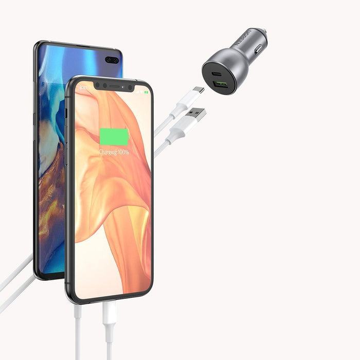 Ugreen Car Charger USB / USB Type C Quick Charge 3.0 Power Delivery 36W 3A Gray (CD213 60980)