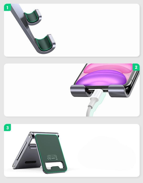 Ugreen metal aluminum folding phone holder tablet gray (LP263 80708)