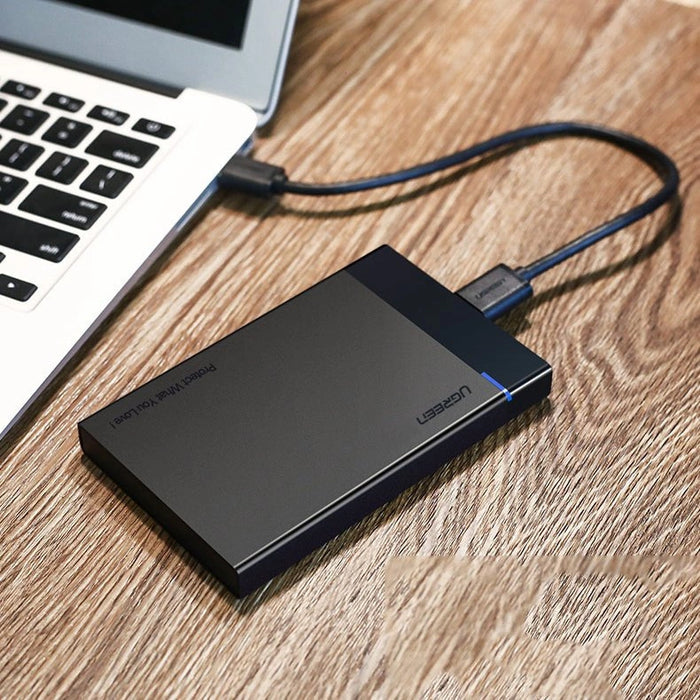 Ugreen bay for HDD SSD disk housing 2.5 '' SATA USB 3.2 Gen 1 (5 Gbps) micro USB SuperSpeed + 0.5 m cable black (US221 30848)