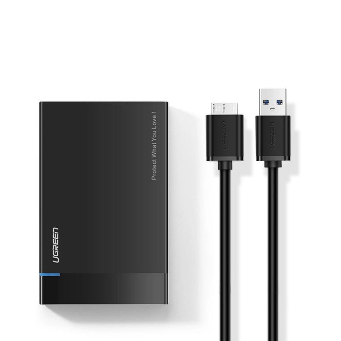 Ugreen bay for HDD SSD disk housing 2.5 '' SATA USB 3.2 Gen 1 (5 Gbps) micro USB SuperSpeed + 0.5 m cable black (US221 30848)