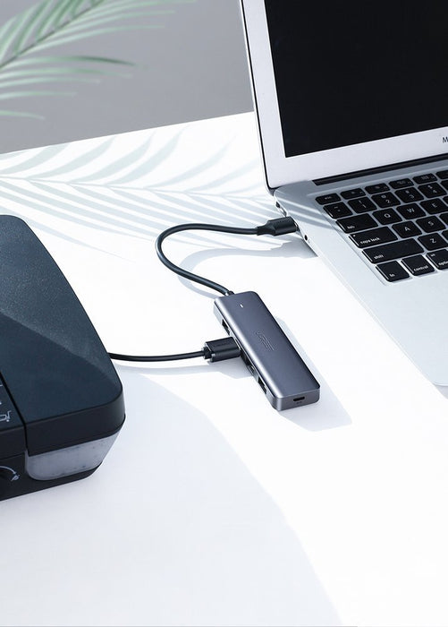 Ugreen USB HUB - 4x USB 3.2 Gen 1 with micro USB power port gray (CM219 50985)