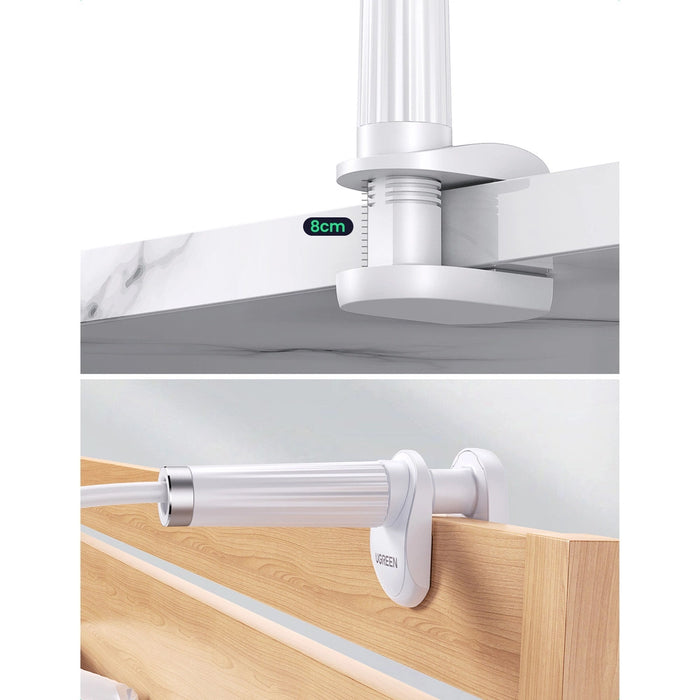 Ugreen universal holder stand phone holder tablet (up to 12cm wide) tripod lazy holder with flexible arm white (30488 LP113)