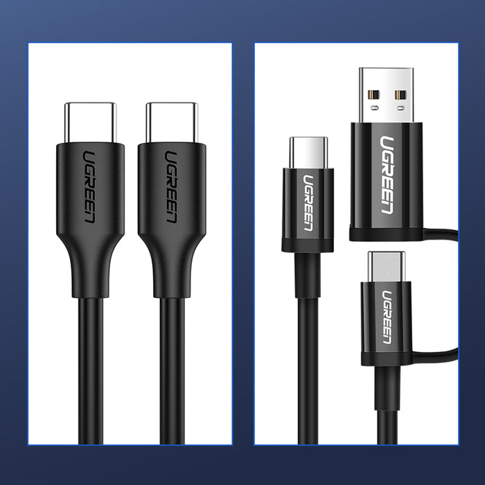 Ugreen US286 USB-C - USB-C 3A 480Mb/s cable 3m - black