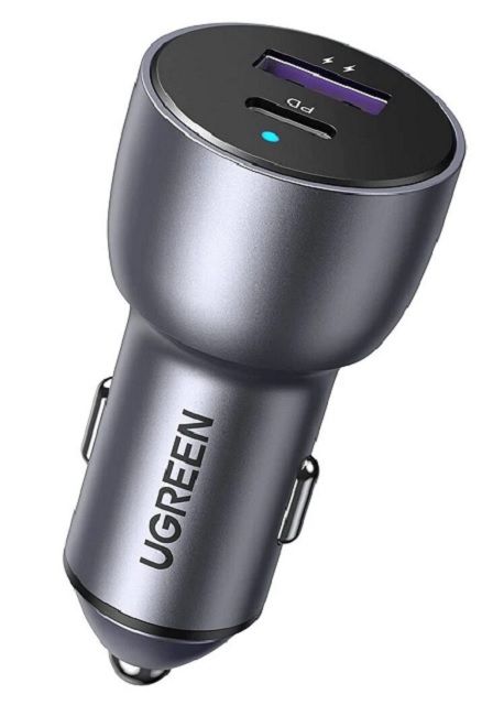 Ugreen Car Charger USB / USB Type C Quick Charge 3.0 Power Delivery 36W 3A Gray (CD213 60980)
