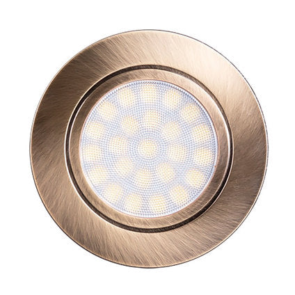 LED MOON 4W 4200K SAT. BRASS IP44 ULTRALUX