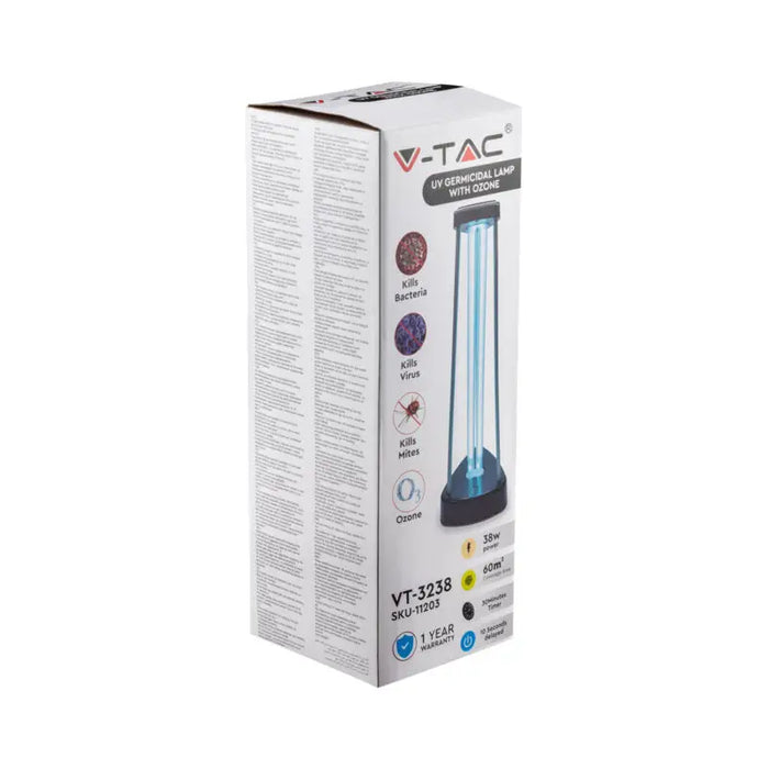Ultraviolet lamp V-TAC VT-3238 - Бактерицидни лампи<<<Грижа за въздуха<<<Малки електроуреди за дома<<<ZoraSite