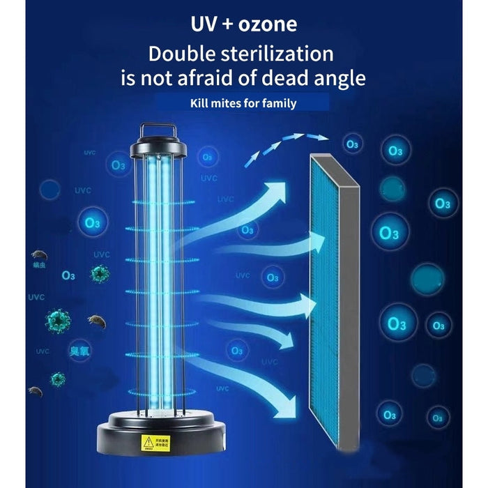 Powerful ultraviolet germicidal UV lamp Corpofix CV2 with ozone generator for disinfection against bacteria and viruses, remote control and timer