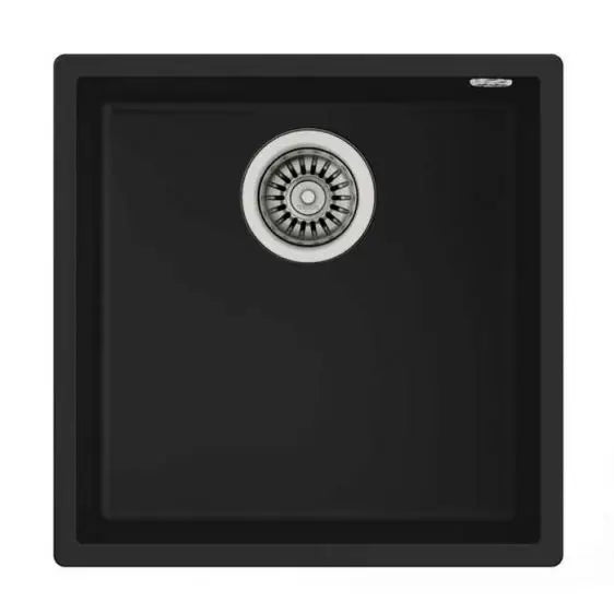 Undercounter Sink TEKA SQUARE 40.40 TG BLACK - Еднокоритни мивки за вграждане<<<Мивки за вграждане<<<Уреди за