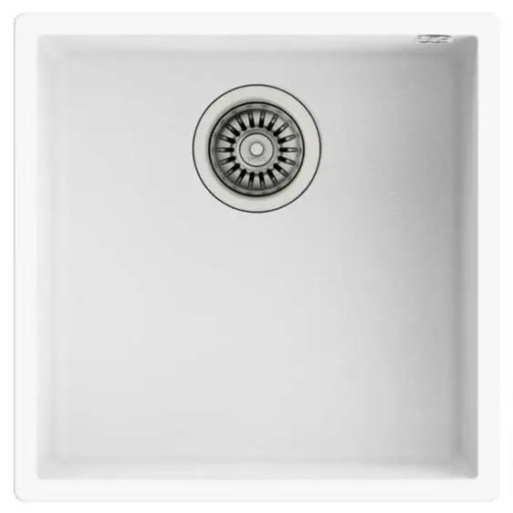Undercounter Sink TEKA Square 40.40 TG WHITE - Еднокоритни мивки за вграждане<<<Мивки за вграждане<<<Уреди за