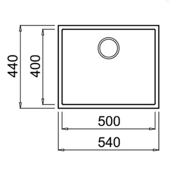 Undercounter Sink TEKA SQUARE 50.40 TG WHITE - Еднокоритни мивки за вграждане<<<Мивки за вграждане<<<Уреди за