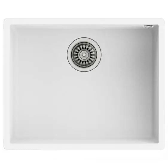 Undercounter Sink TEKA SQUARE 50.40 TG WHITE - Еднокоритни мивки за вграждане<<<Мивки за вграждане<<<Уреди за