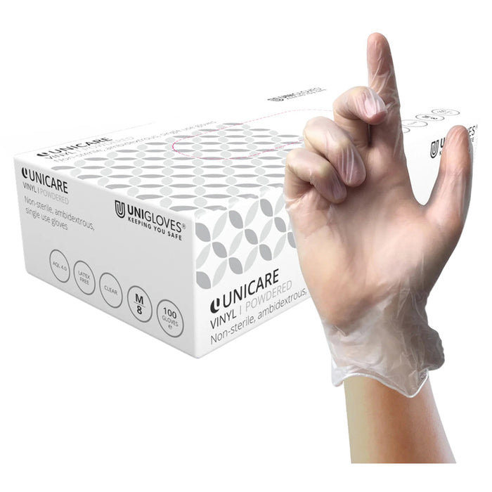 VINYL GLOVES SIZE S UNIGLOVES 100 PCS
