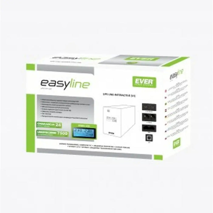 Uninterruptible Power Supply System Interactive UPS Ever EASYLINE 1200 AVR USB 600 W - SAI<<<Електроника Периферни и