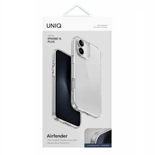 Uniq Air Fender Case for iPhone 16 Plus - Clear - Cell phone cases and covers<<<HurtelXML