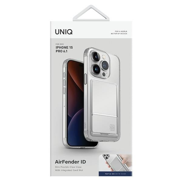 Uniq Air Fender ID Cardslot case for iPhone 15 Pro - transparent - Cell phone cases and covers<<<HurtelXML