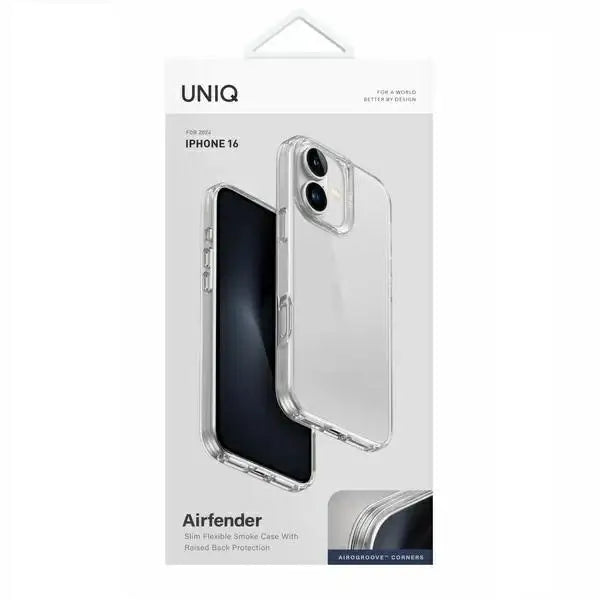 Uniq Air Fender iPhone 16 Case - Clear - Cell phone cases and covers<<<HurtelXML