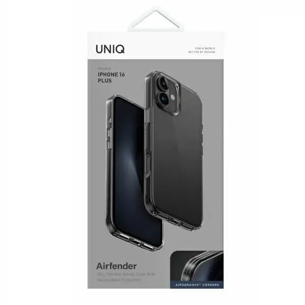 Uniq Air Fender iPhone 16 Plus Case - Gray - Cell phone cases and covers<<<HurtelXML