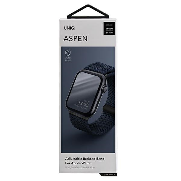 Uniq Aspen Braided Strap for Apple Watch 1/2/3/4/5/6/7/8/SE/SE2 40/38/41mm - Blue - Other cell phone
