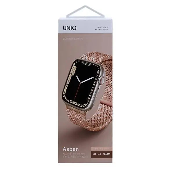 Uniq Aspen Braided strap for Apple Watch 1/2/3/4/5/6/7/8/SE/SE2 40/38/41mm - pink - Other cell phone