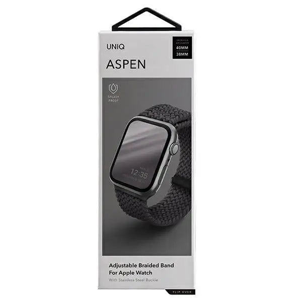 Uniq Aspen Braided Strap for Apple Watch 1/2/3/4/5/6/7/8/SE/SE2 40/38/41mm - Gray - Other cell phone
