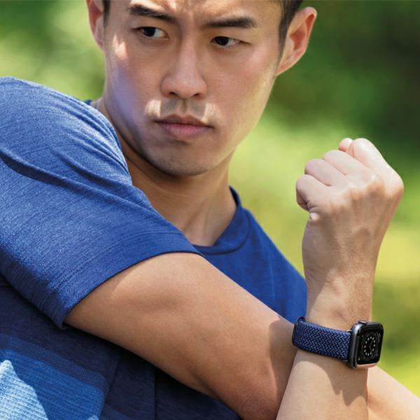 Uniq Aspen Braided Strap for Apple Watch 1/2/3/4/5/6/7/8/SE/SE2 40/38/41mm - Blue - Other cell phone