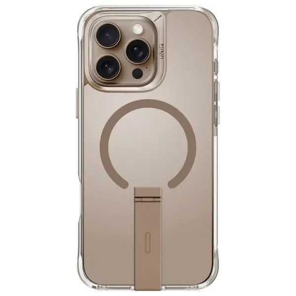 Uniq case Eleva with Vertica Stand iPhone 16 Pro Max 6.9’’ gold/taupe gold - Cell phone cases and covers<<<HurtelXML