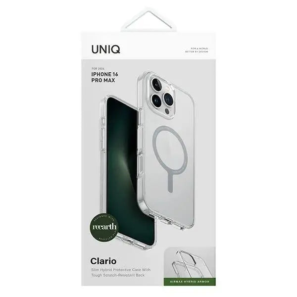Uniq Clario iPhone 16 Pro Max 6.9’’ Magclick Charging case transparent/lucent clear - Cell phone cases