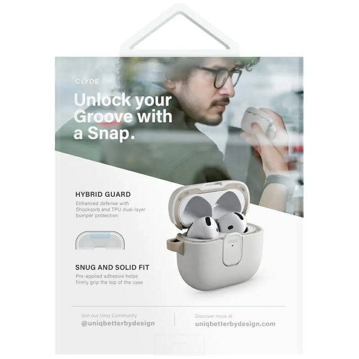 Uniq Clyde Lock Case for AirPods 4 - Beige - Cell phone cases and covers<<<HurtelXML