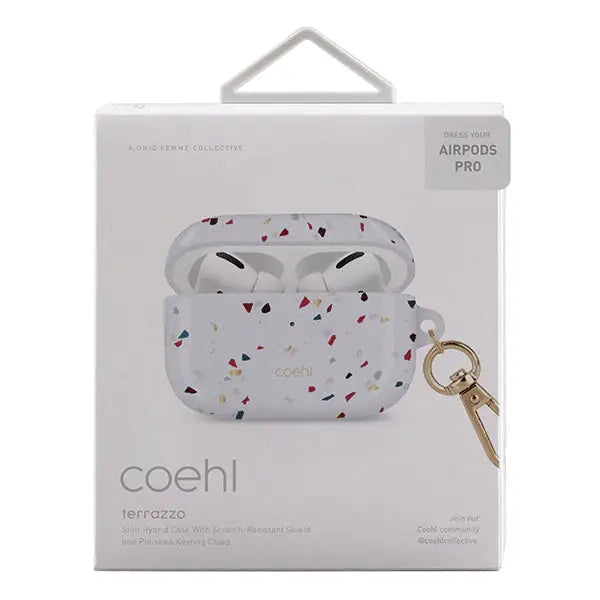 Uniq Coehl Terrazzo AirPods Pro Case White/Natural White - Cell phone cases and covers<<<HurtelXML