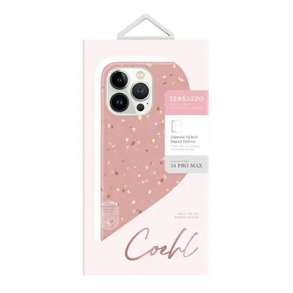 Uniq Coehl Terrazzo case for iPhone 14 Pro Max - pink - Cell phone cases and covers<<<HurtelXML