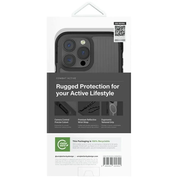 Uniq Combat Active Magclick Charging Case for iPhone 16 Pro Max - Black - Cell phone cases and covers<<<HurtelXML