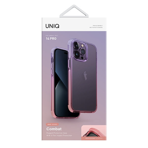 Uniq Combat Duo case for iPhone 14 Pro - lilac and pink - Cell phone cases and covers<<<HurtelXML