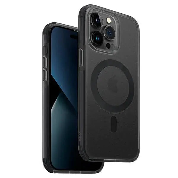 Uniq Combat iPhone 14 Pro 6.1’’ case Magclick Charging black/concrete charcoal - Cell phone cases and covers<<<HurtelXML