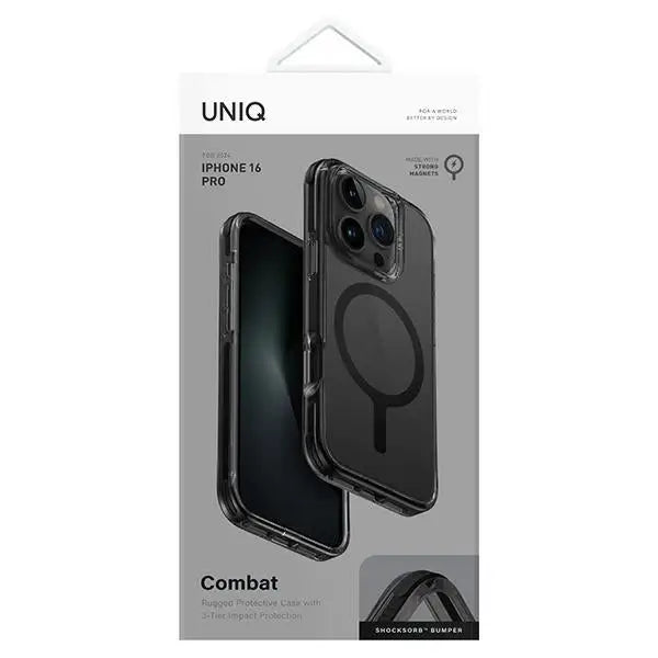 Uniq Combat iPhone 16 Pro 6.3’’ case Magclick Charging black/carbon black - Cell phone cases and covers<<<HurtelXML