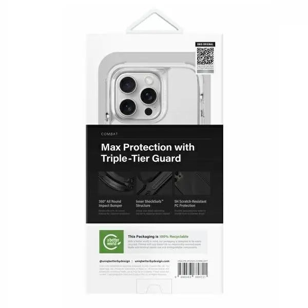 Uniq Combat iPhone 16 Pro 6.3’’ Magclick Charging case white/lume white - Cell phone cases and covers<<<HurtelXML