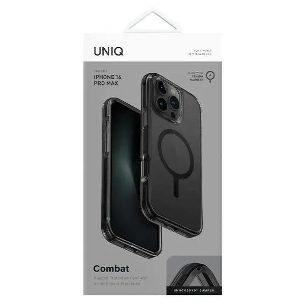 Uniq Combat iPhone 16 Pro Max 6.9’’ case Magclick Charging black/carbon black - Cell phone cases and covers<<<HurtelXML