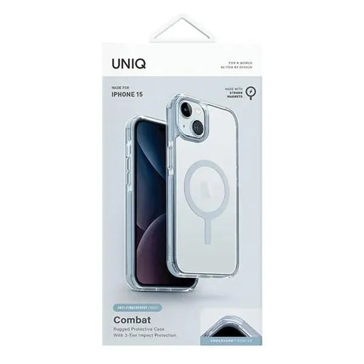 Uniq Combat Magclick Charging case for iPhone 15 / 14 / 13 - light blue - Cell phone cases and covers<<<HurtelXML