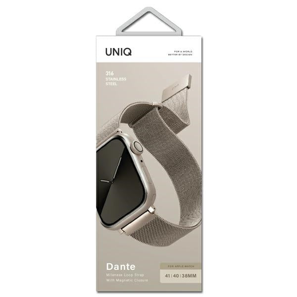 Uniq Dante Stainless Steel strap for Apple Watch 1/2/3/4/5/6/7/8/SE/SE2 38/40/41mm - beige - Other cell phone