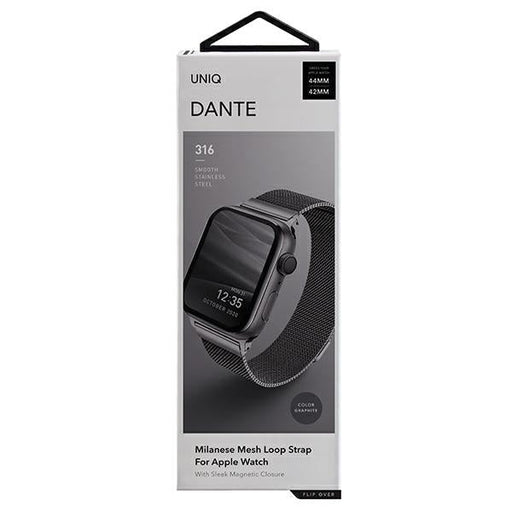 Uniq Dante Stainless Steel strap for Apple Watch 1/2/3/4/5/6/7/8/SE/SE2 42/44/45mm - graphite - Other cell phone