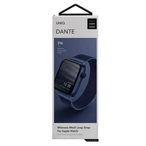 Uniq Dante Stainless Steel Strap for Apple Watch 1/2/3/4/5/6/7/8/SE/SE2 38/40/41mm - Blue - Other cell phone