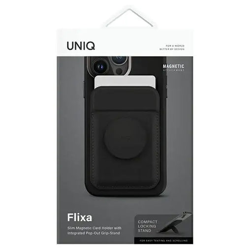 Uniq Flixa Magnetic Card Wallet with Stand Black/Jet Black MagSafe - Others<<<HurtelXML