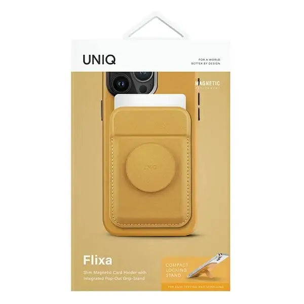 Uniq Flixa Magnetic Card Wallet with Stand Yellow/Canary Yellow MagSafe - Others<<<HurtelXML