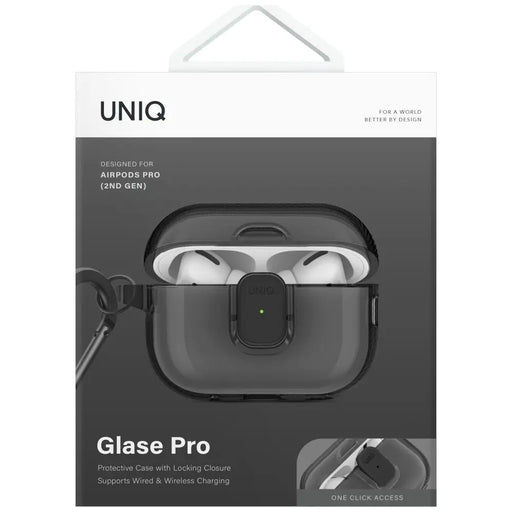 Uniq Glase Pro Case for AirPods Pro 2 - Black - Cell phone cases and covers<<<HurtelXML